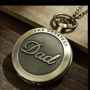 Dad Engraved Bronze Pocket Watch - The Greatest Dad